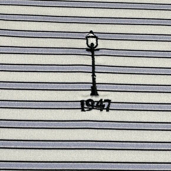 Footjoy Shirt Men’s‎ Large Gray Blue 1947 Stripped Polo Performance Golf Top - Picture 3 of 10